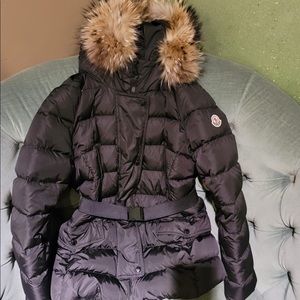 Moncler Clion Belted Down Coat